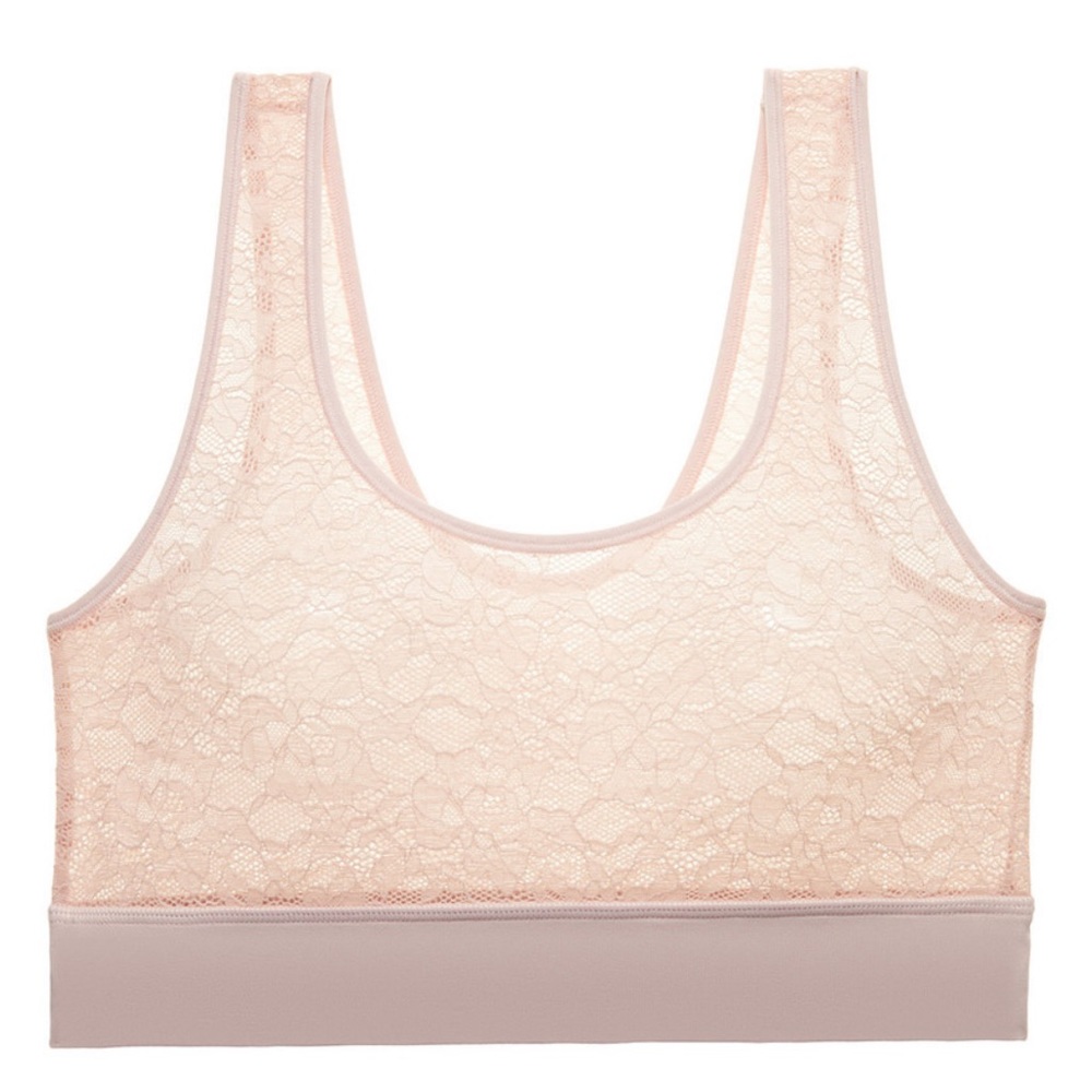 NWT - Natori - BLISS FEMME LACE BRALETTE in Rose Beige